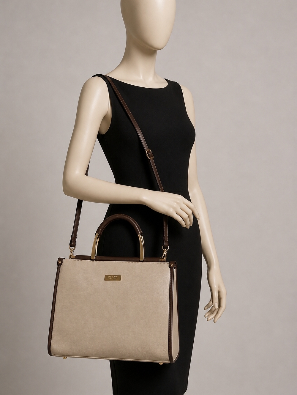Christian Siriano Pink, Black & Brown Accent Structured Satchel